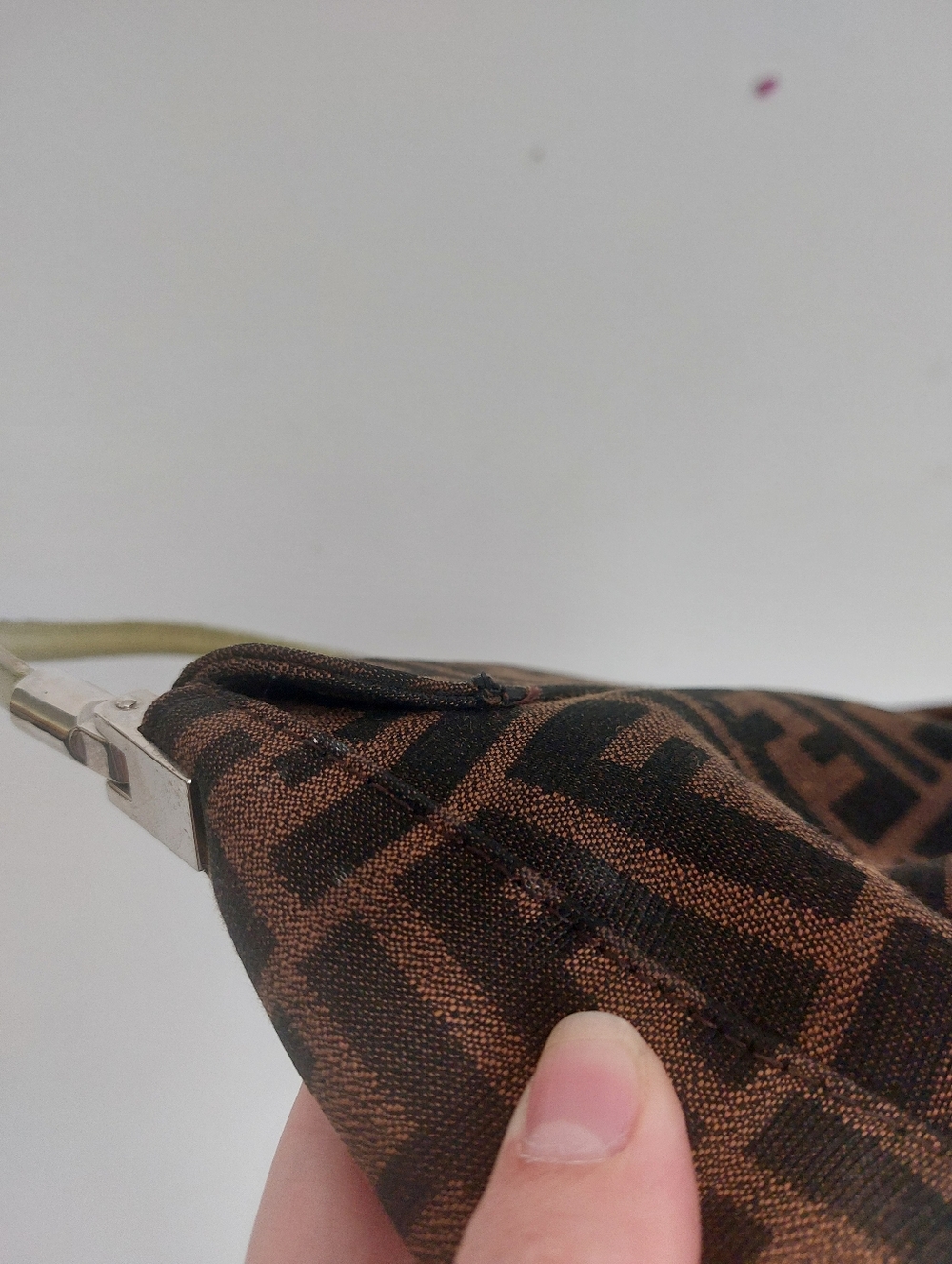 Brown Zucca Monogram Flap Baguette Bag - Picture 10 of 11